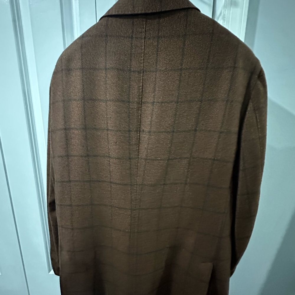 Made in Italy Saks Fifth Avenue Brown Plaid Blazer - Picture 8 of 16